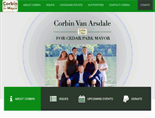 Tablet Screenshot of corbincedarpark.org